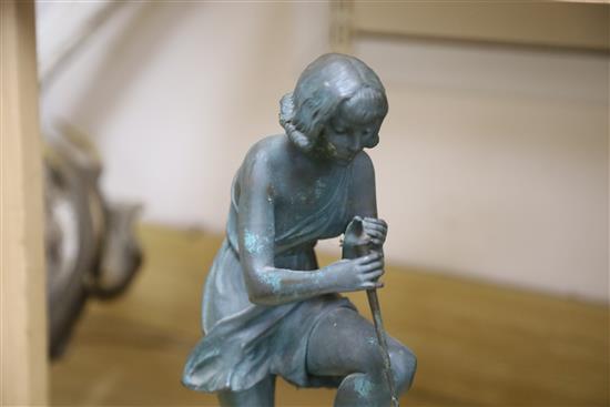 A Sussé bronze of The Three Graces, signed Matto, length 77.5cm